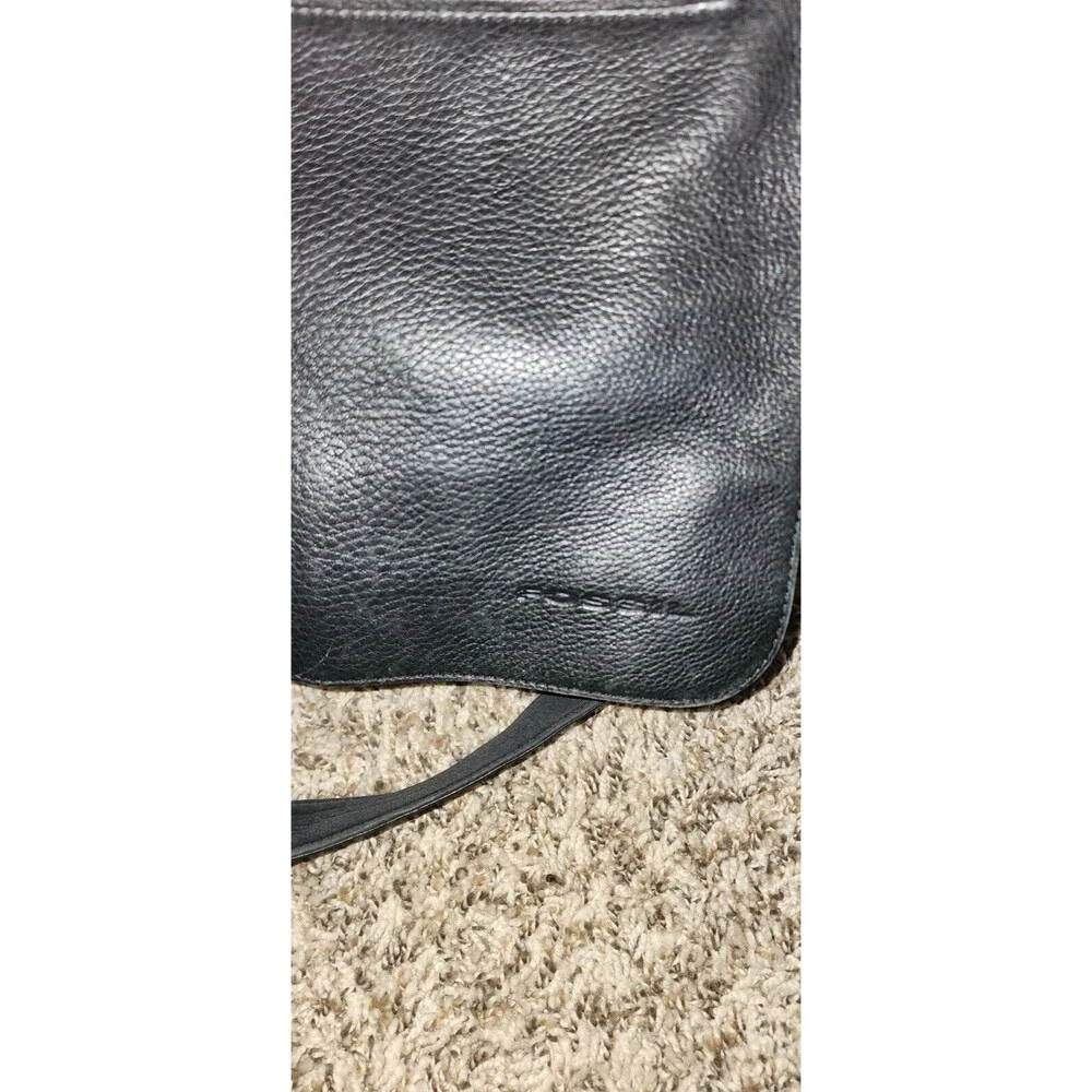 Fossil Messenger Bag Leather Nylon Crossbody Laptop Purse ZB 8843 Black Unisex